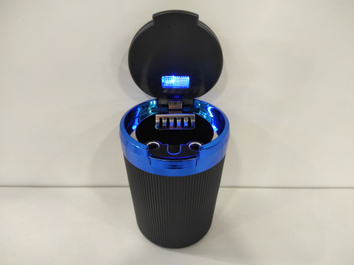 GL-695 / Пепельница-стакан синий хром, черный (с подсветкой) GL-695 (1 шт.) =