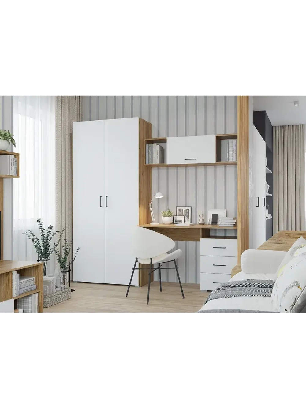 Шкаф для одежды графит серый 90х48х205;2 см