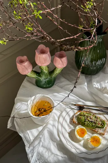 Подсвечник floret для трех свечей из коллекции blossom, 20 см