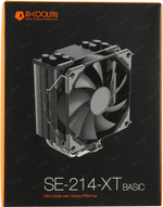 Охладитель ID-Cooling &lt;ID-CPU-SE-214-XT-BASIC&gt; (4пин, 115X/1200/1700/AM4/AM5, 15.2-35.2дБ, 700-1800об/мин, Al+тепл.трубки)