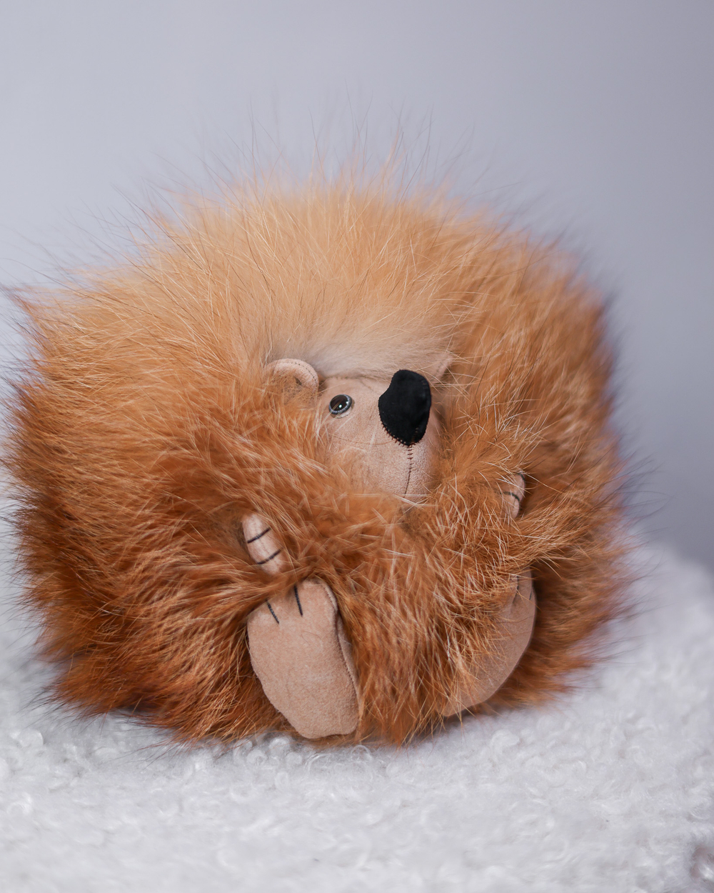 Ёжик Тофу (большой) мех лисы