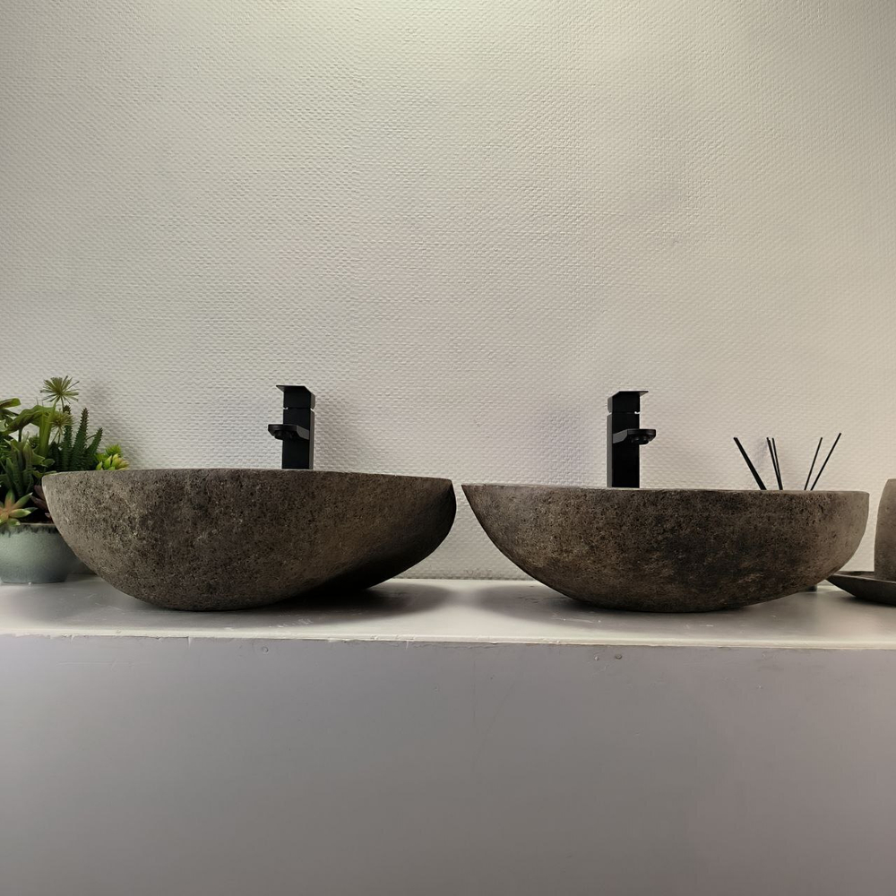 Раковина из речного камня RS-63841 52*48*15 2шт 0127