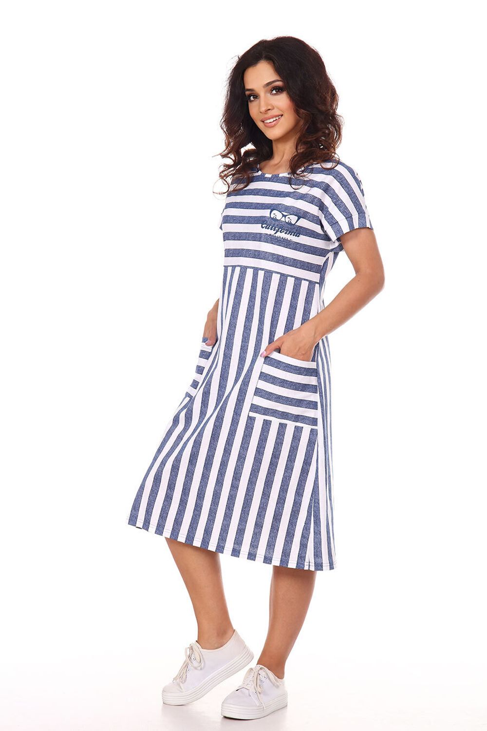 Платье Калифорния (46-56) Serenada полоса (Акция)