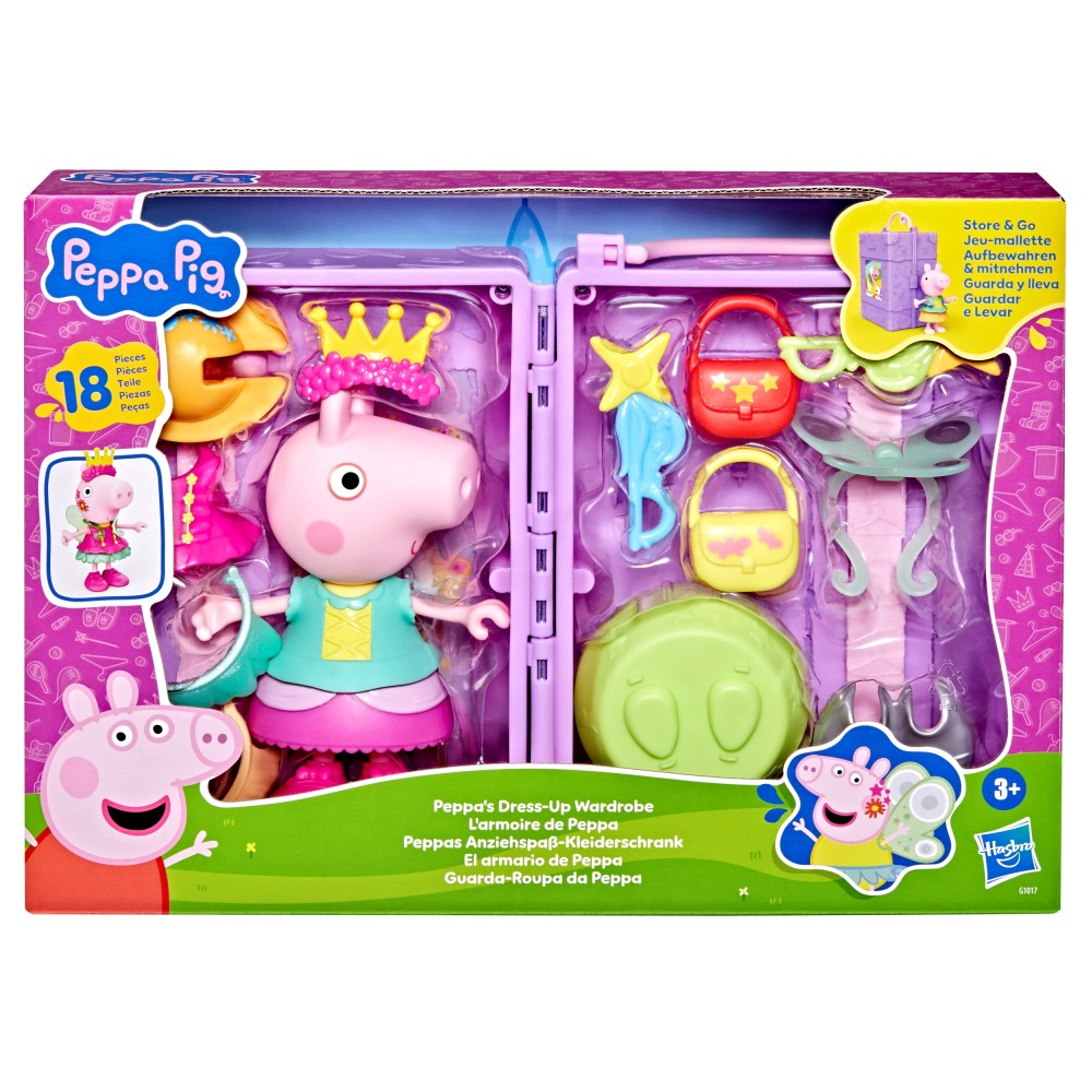 Hasbro СВИНКА PEPPA - Шкаф Пеппы Фигурка для переодевания 15 см + аксессуары G1017