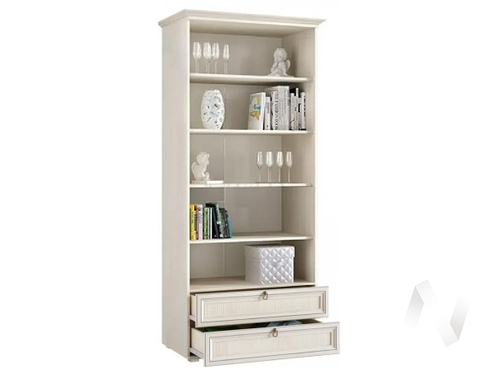 Шкаф со стеклом Гостиная Престиж-2 (сандал светлый)