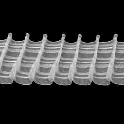 Шторная лента Oz-Is арт. 4434МP для мансардных окон, правосторонняя, коэф сборки 1:2, цвет прозрачный (ширина 80 mm)