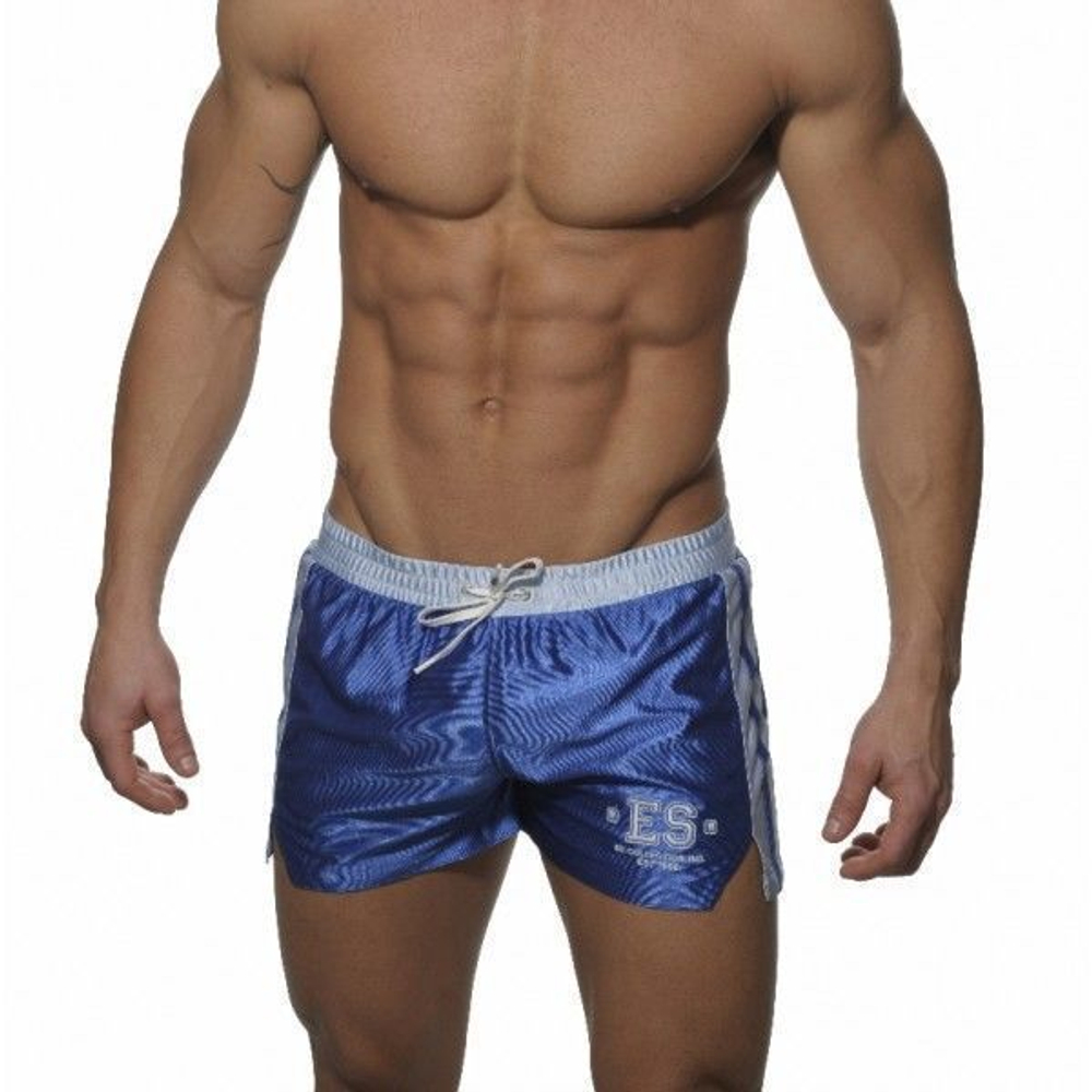 Мужские спортивные шорты синие с голубым поясом ES Collection SHORTS BLUE WHITE