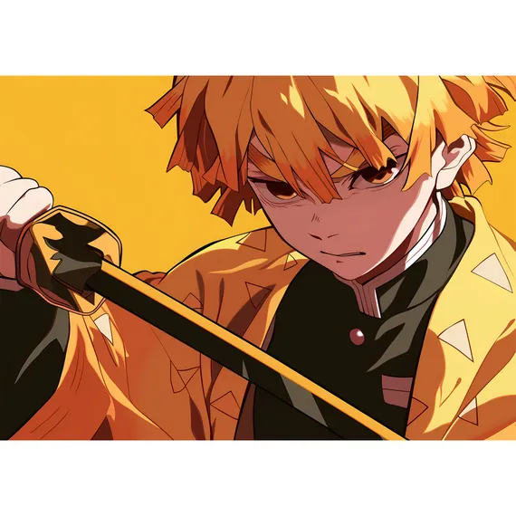 Постер Zenitsu Agatsuma - Demon Slayer