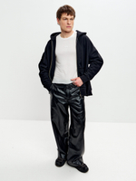 Зип-худи NEVER из черного хлопка