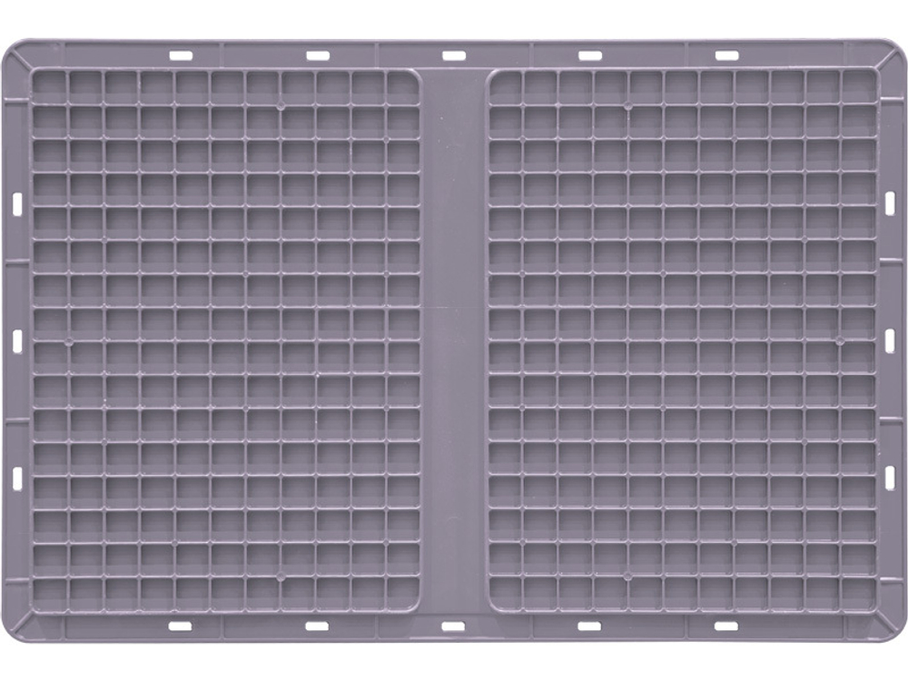 Ящик сплошной 600×400×280 мм, объем 67.2 л., арт.: SPK 6028, серый, код: 24287