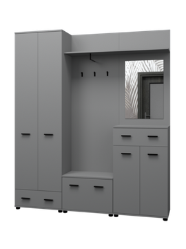 Прихожая модульная РЕЙКА /1800*2100*346/ сосна винтерберг / сосна винтерберг