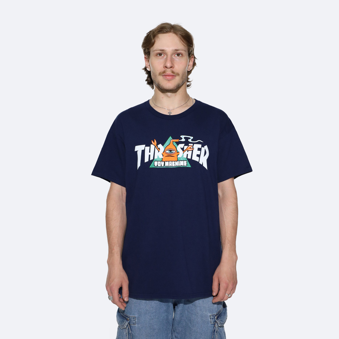 Купить Футболка Thrasher x Toy Machine Vortex T-Shirt (navy)