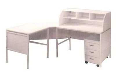 Стол-барьер с подкатной тумбой и приставкой МИК-50016а