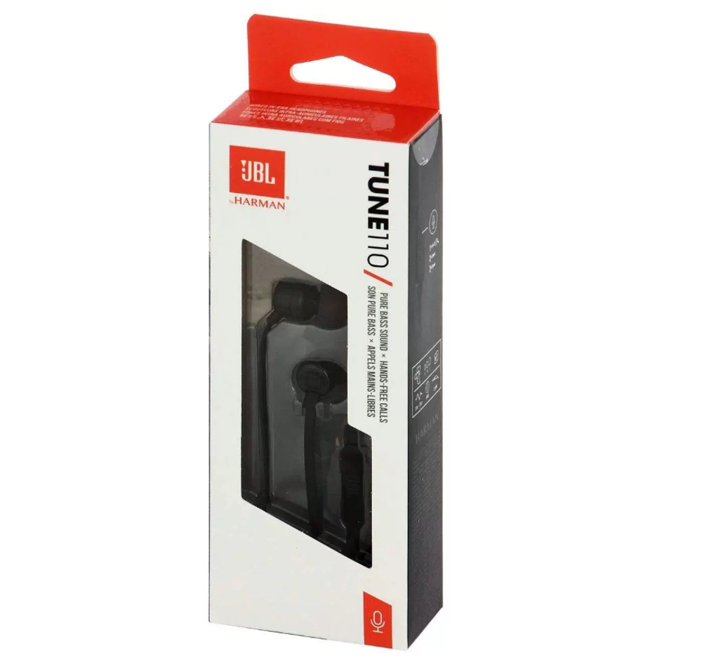 Наушники внутриканальные JBL T110 Black (JBLT110BLK) (q)