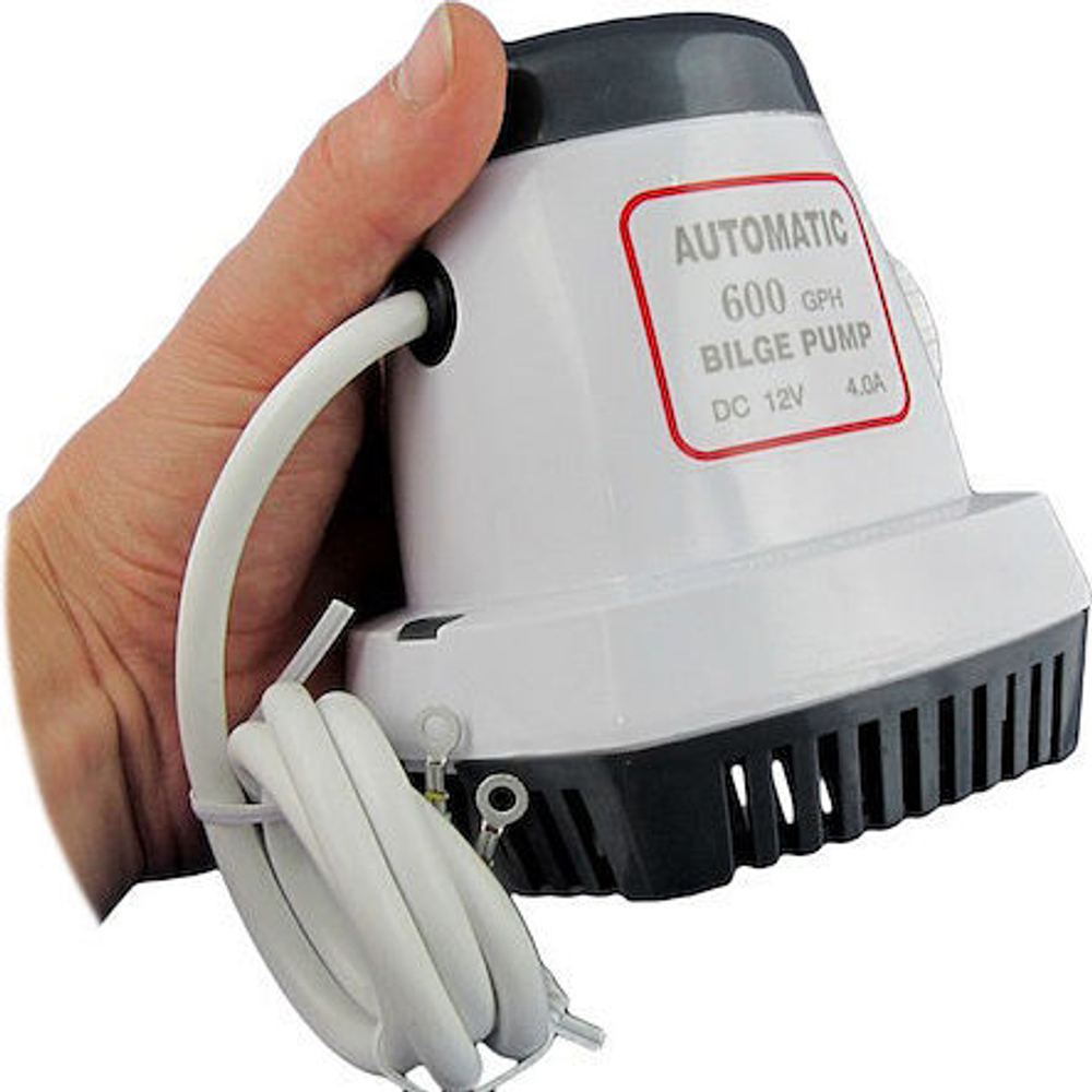 Автоматическая помпа осушительная ТМС для лодки и катера, 12 В, 600GPH (2271 л/ч)