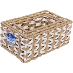 Корзины плетеные в наборе 3шт «ПЛАНТА», цвет как на фото, форма прямоугольник, 28*18*12/24*15*11/20*11*10см (Лейбл)