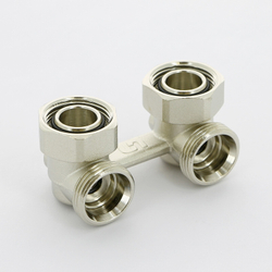 193N3300 Узел угловой НВ 3/4"ЕК х 3/4"ЕК радиаторный со встроенными кранами 2-трубная система