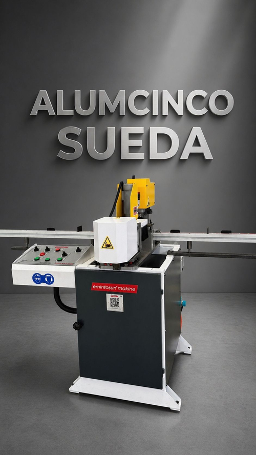 ПОЛНОСТЬЮ АВТОМАТИЧЕСКИЙ КОПИРОВАЛЬНО-ФРЕЗЕРНЫЙ СТАНОК ALUMCINCO-SUEDA С PLC УПРАВЛЕНИЕМ для создания отверстий под петли в алюминиевых мебельных фасадах