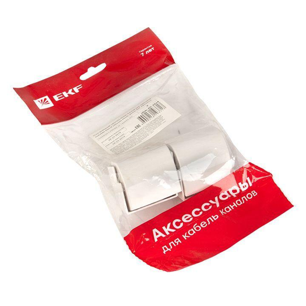 Угол внешний 40х25 бел. Plast PROxima (уп.4шт) EKF obw-40-25x4