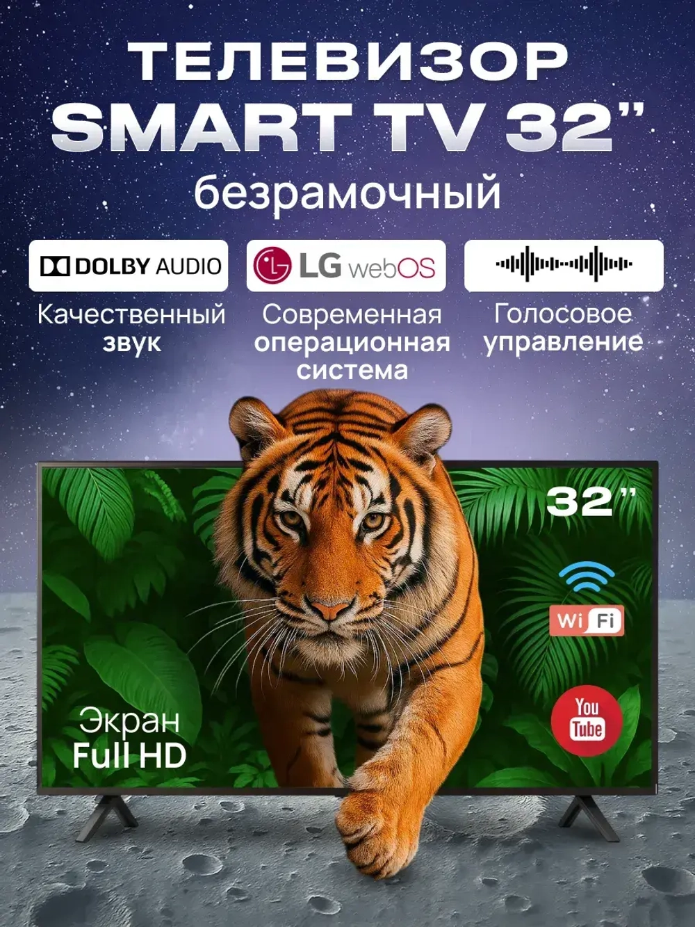 Телевизор смарт WebOSmart tv - 32 дюйма