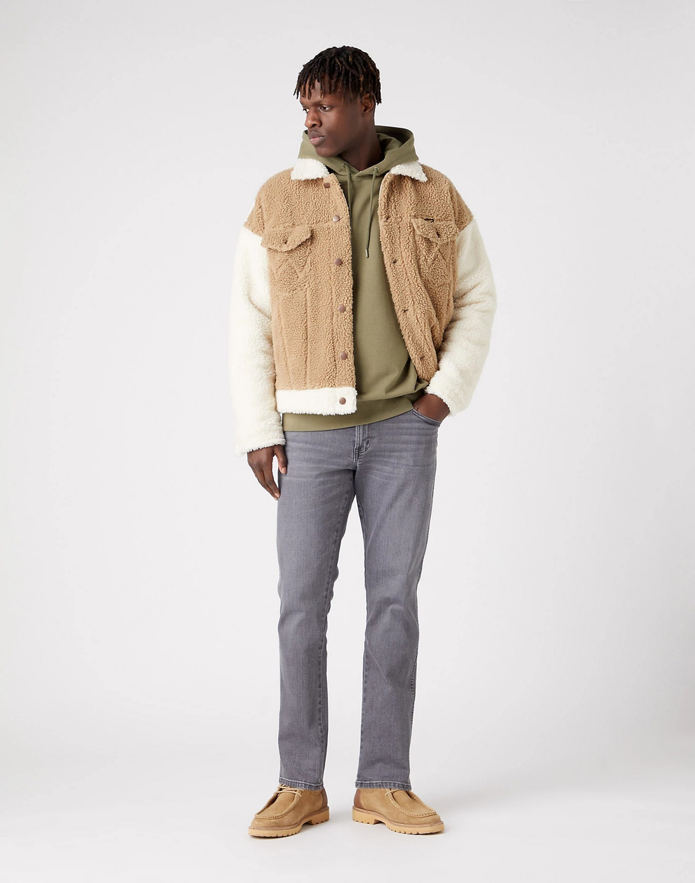 Толстовка мужская WRANGLER SLOGAN HOODIE DEEP LICHEN GREEN