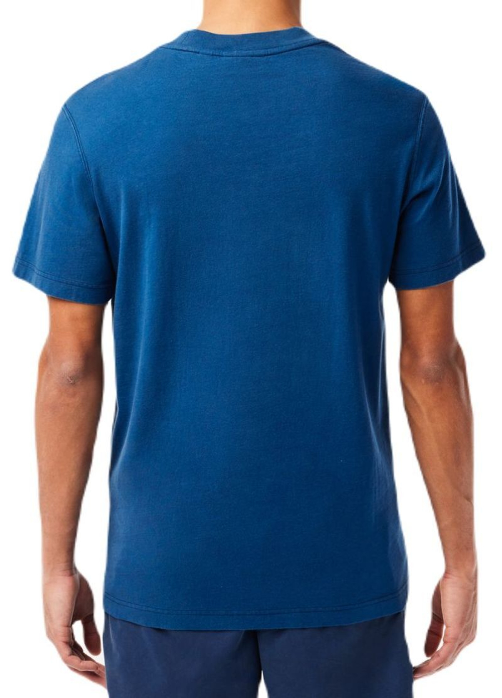 Мужская теннисная футболка Lacoste Washed Effect Tennis Print T-Shirt - небесный