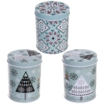 Банка жестяная «Снежинка» 1000мл 10,7*13,8см
