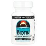 Source Naturals, Биотин, 5 мг, 120 таблеток