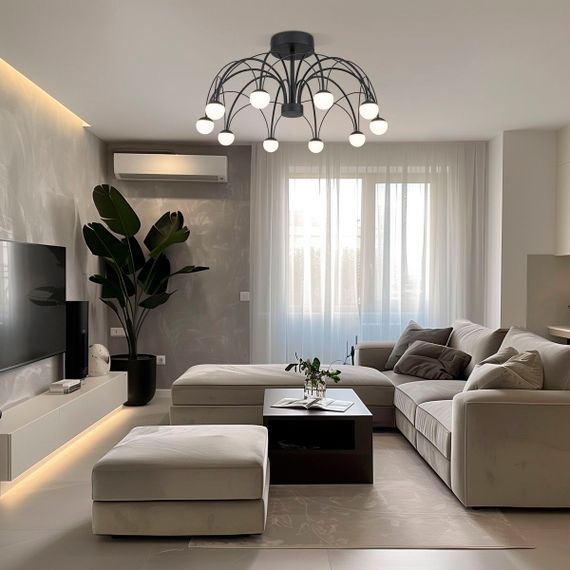 Потолочная светодиодная люстра Eurosvet Ragno 90035/10 LED черный