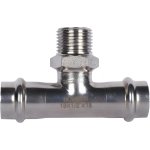 ROMMER Тройник с НР 18x1/2" из нержавеющей стали прессовой