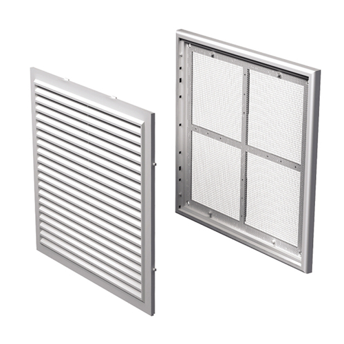 Решетка разъемная 250х250мм с москит. сеткой белая