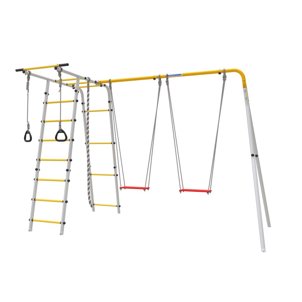 ROMANA Полянка Плюс 2 (желтый/серый) (с фанерными качелями)