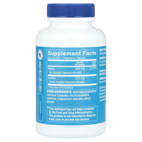 The Vitamin Shoppe, Ниацин без смыва, 500 мг, 100 растительных капсул