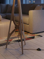 Детали основания торшера из массива дуба в стиле минимализм