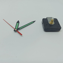 `Часовой механизм, шток 21 мм, со стрелками №11 светятся в темноте
