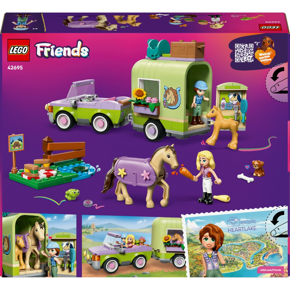 Конструктор LEGO Friends 42695 Прицеп с лошадью и жеребёнком — фото 5