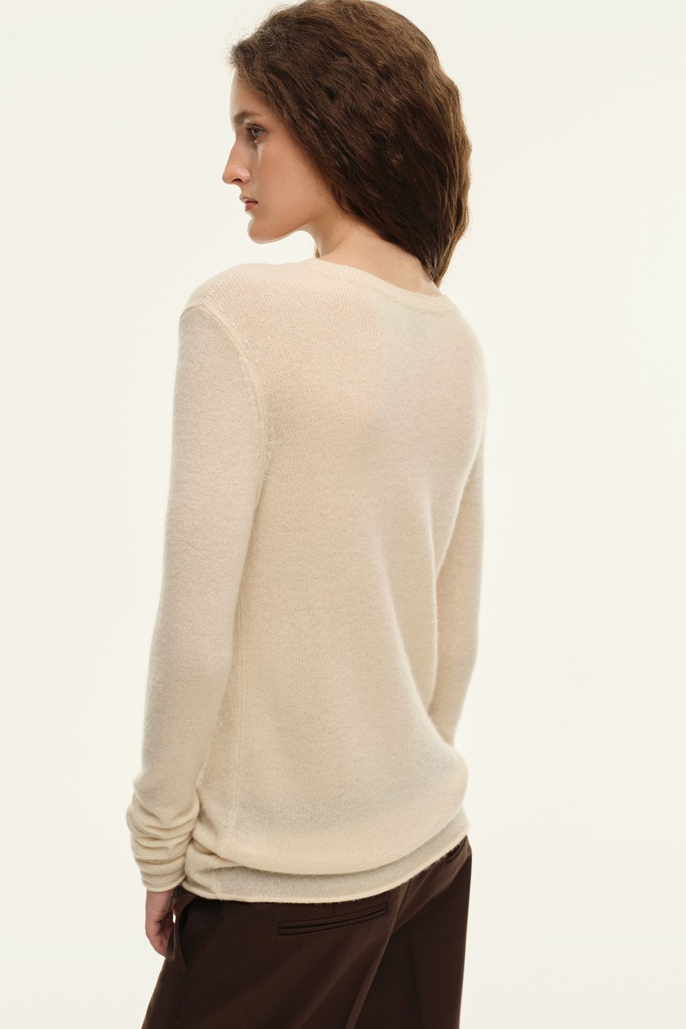 Джемпер из кашемира (Роскошь, мягкость, богатство), молочный