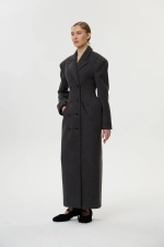 Приталенное пальто Sparkles, Серое