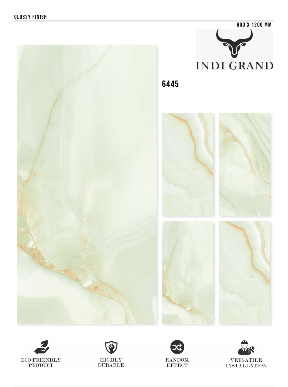 Керамогранит glossy №6, 60х120, 6445