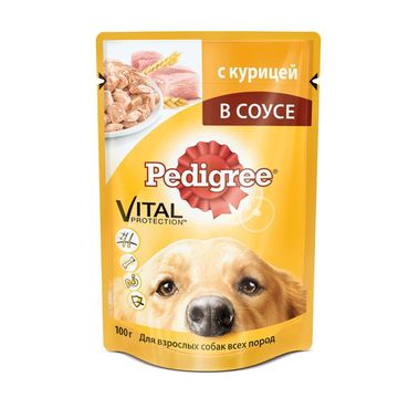 Pedigree для взрослых собак с курицей в соусе 85 г