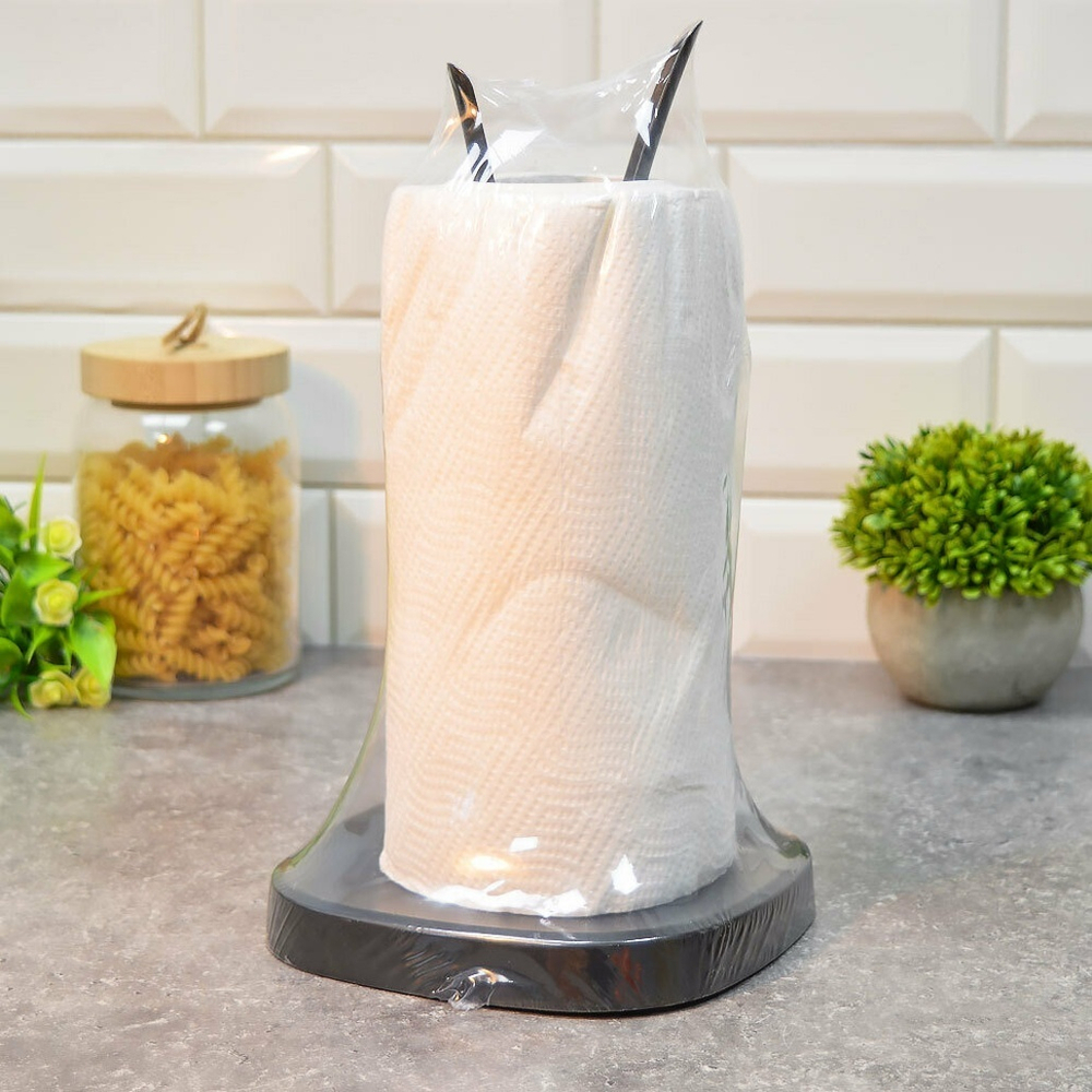 Держатель для бумажных полотенец "Kluvi", черный