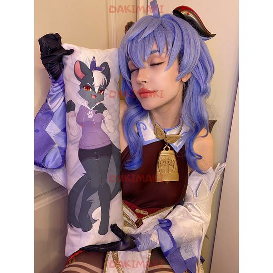 Мини дакимакура фурри Скунс девочка арт. M1194, 60х20 см