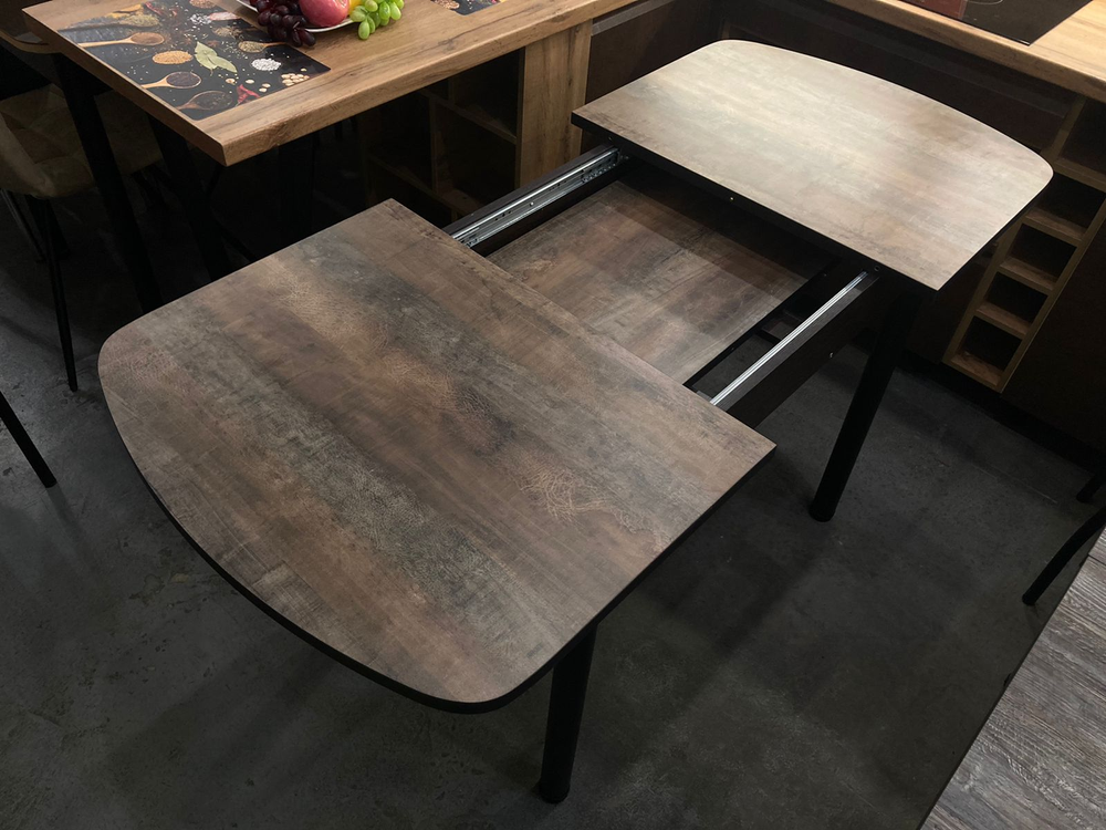 Стол разд Пластиковый подстолье прямое хром пояс венге Трансильвания