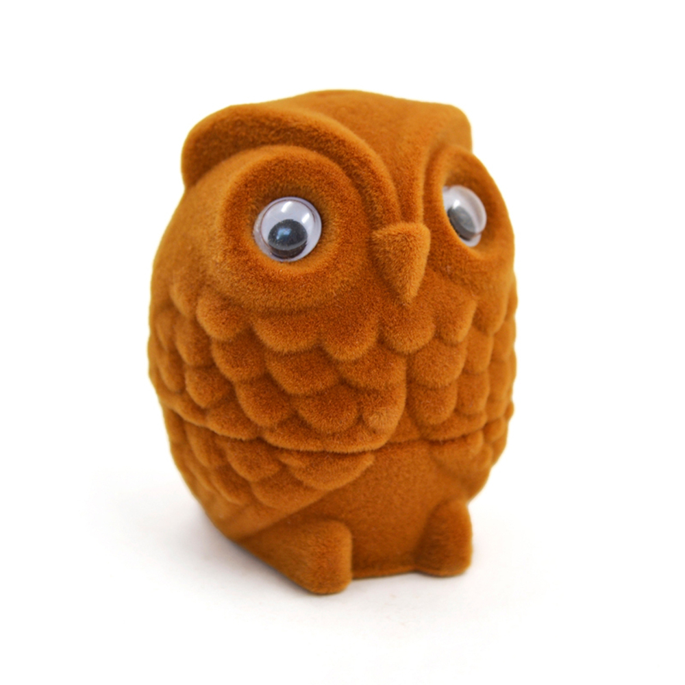 Ювелирный футляр совёнок для кольца и серёжек