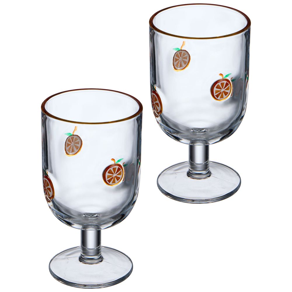 НАБОР БОКАЛОВ ДЛЯ ВИНА "FRUITY ORANGE" ИЗ 2 ШТ. 350 МЛ