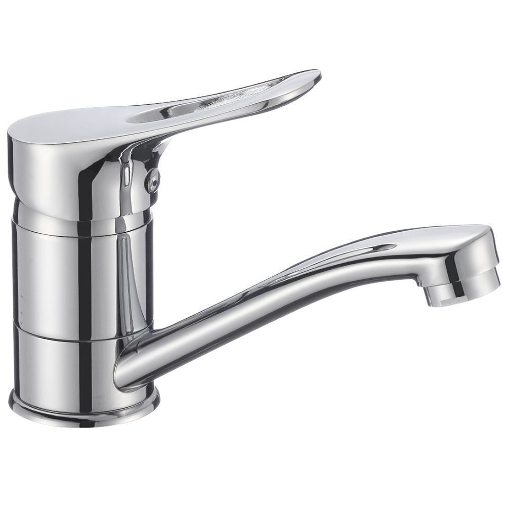 Смеситель для раковины, РМС, корот изл, с картриджем, хром, SL120-004-15