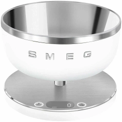 Кухонные весы SMEG, цифровые, максимальный вес 5 кг, шаг 1 г, цвет белый (KSC01WHMWW)