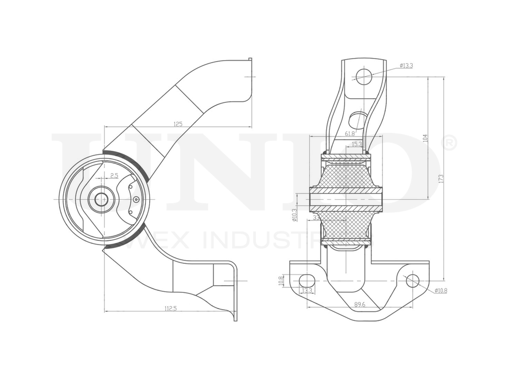 Опора двигателя задняя UNIO RMP-15071