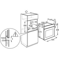Встраиваемый электрический духовой шкаф Electrolux OKF5C50X