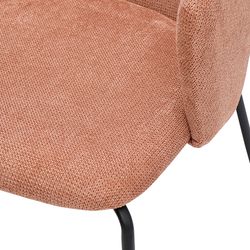 Стул Dwight, фактурный шенилл, коралловый